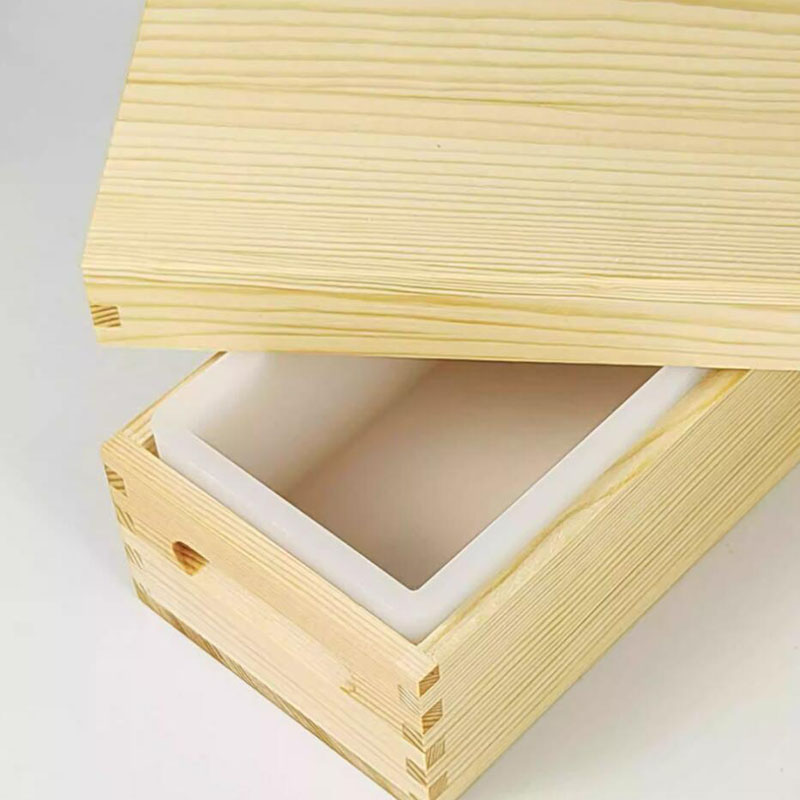 Soap Making Cold Process - Seifenform mit natürlichem Holzrahmen, 1300 g
