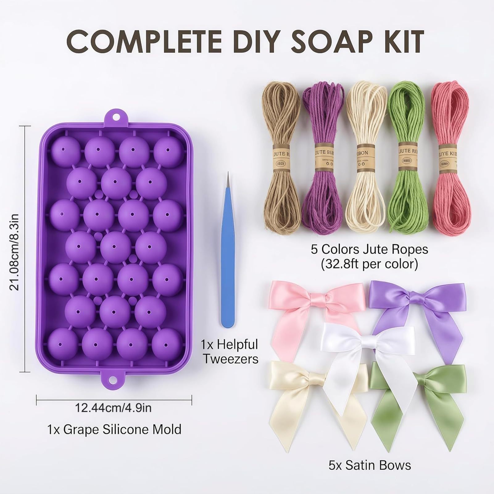 Soap Making Hobbycraft - Kreative Trauben-Seifenform DIY Bastelbedarf 3D Frucht-Kerzenharz-Gießform