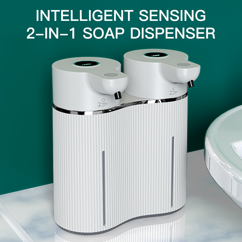 Soap Making Lab - Berührungsloser Schaum-/Gel-Infrarot-Induktions-Elektrischer automatischer Senor-Seifenspender mit Doppelkopf,
