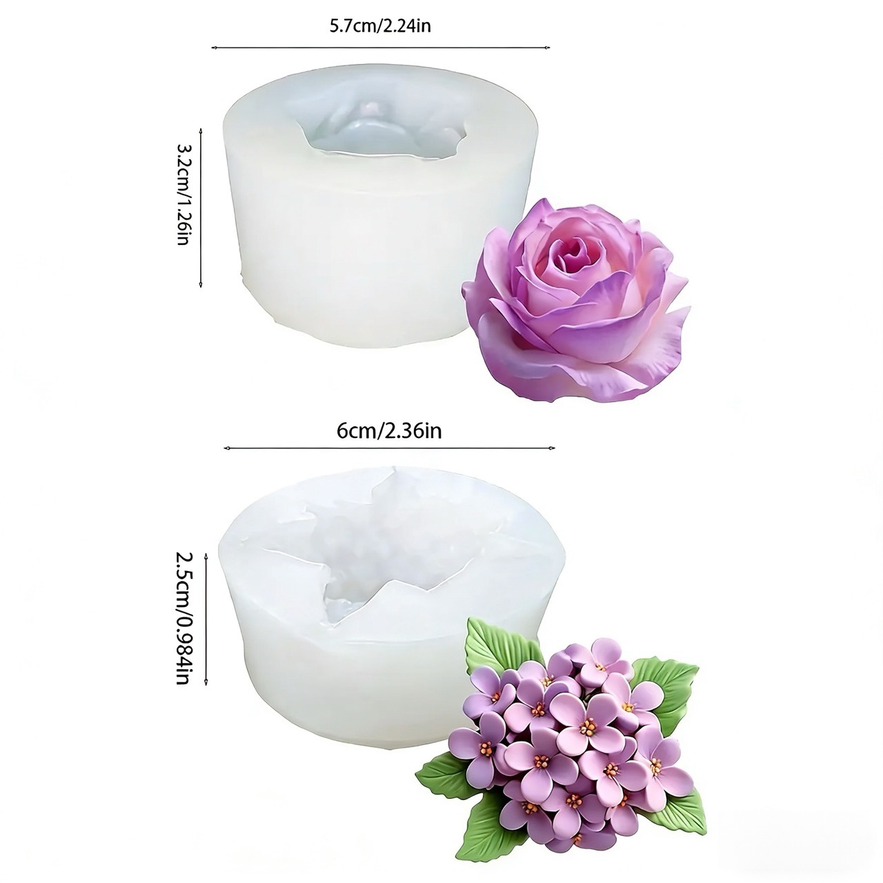 2 Stück 3D-Silikonformen mit R – Soap Making Art Bewertung und Preis